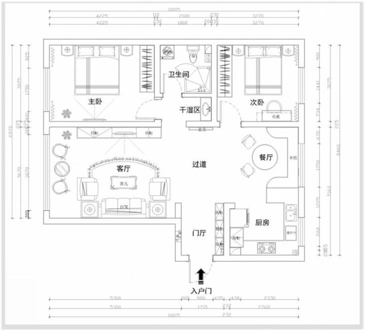 120m²平北欧风格家装案例